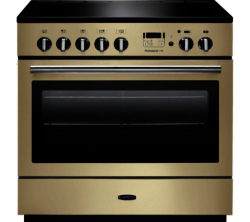 RANGEMASTER  Professional 90 FX Electric Induction Range Cooker - Cream & Chrome